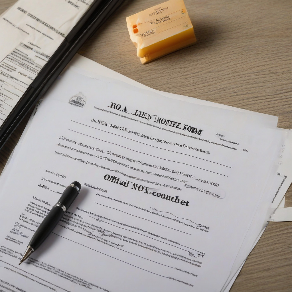 HOA foreclosure notice and lien document attached to Florida property title