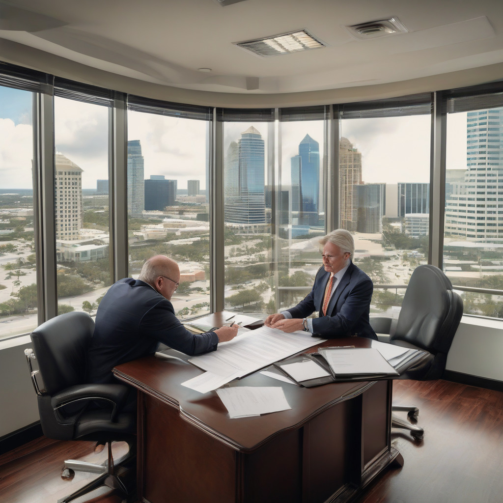 Pathway Law P.A. estate planning attorney discussing documents with Orlando client
