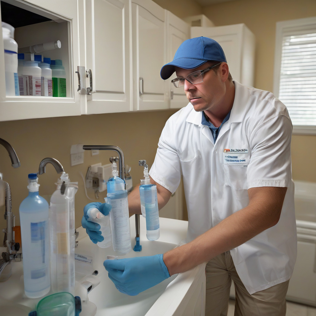 Water purification equipment and testing panels for Orlando's hard water from Floridan Aquifer