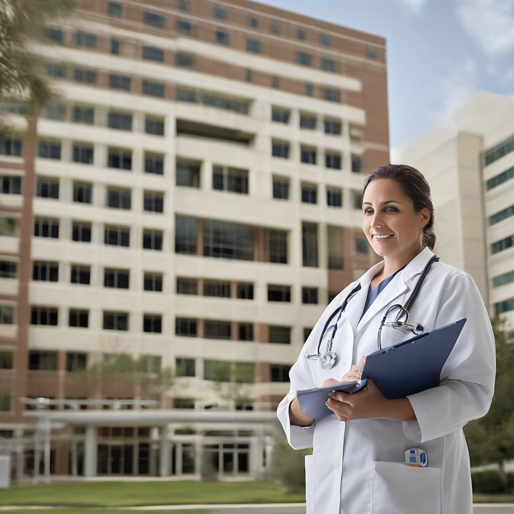 Austin hospital buildings and medical staff representing patient outcome data comparison