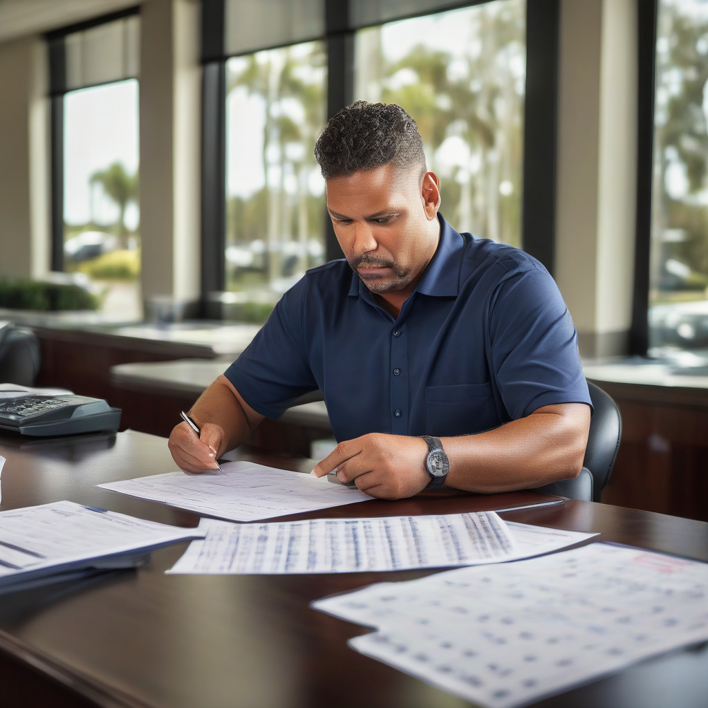 Orlando restaurant manager reviewing payroll records showing minimum wage rate updates for September 2026 compliance