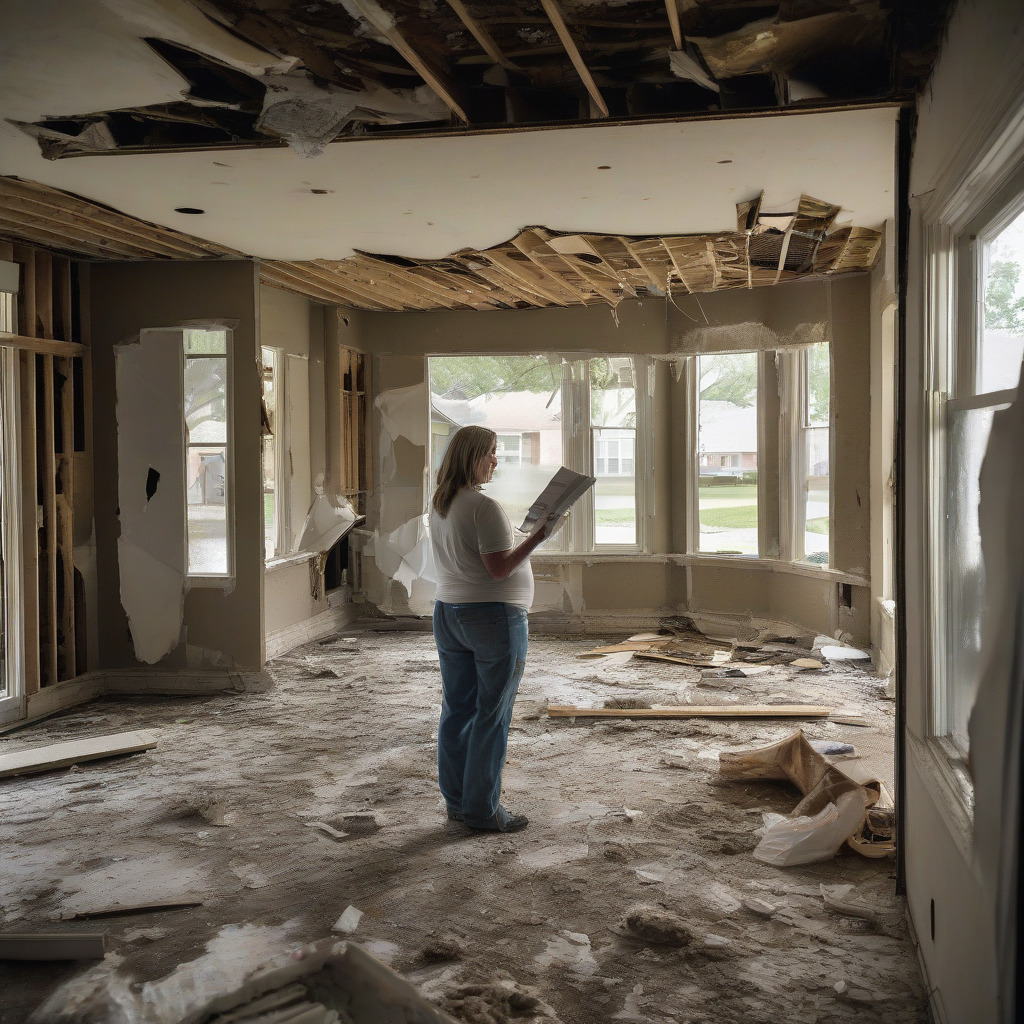 Houston homeowner discussing contract dispute with business, deceptive trade practices act document