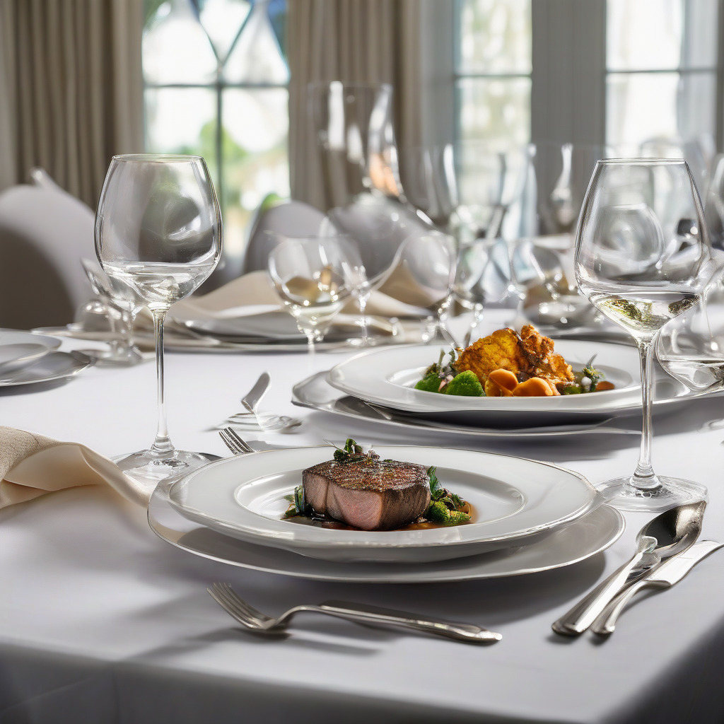 Elegant plated three-course dinner at an upscale Orlando restaurant, Magical Dining 2026 best value establishments