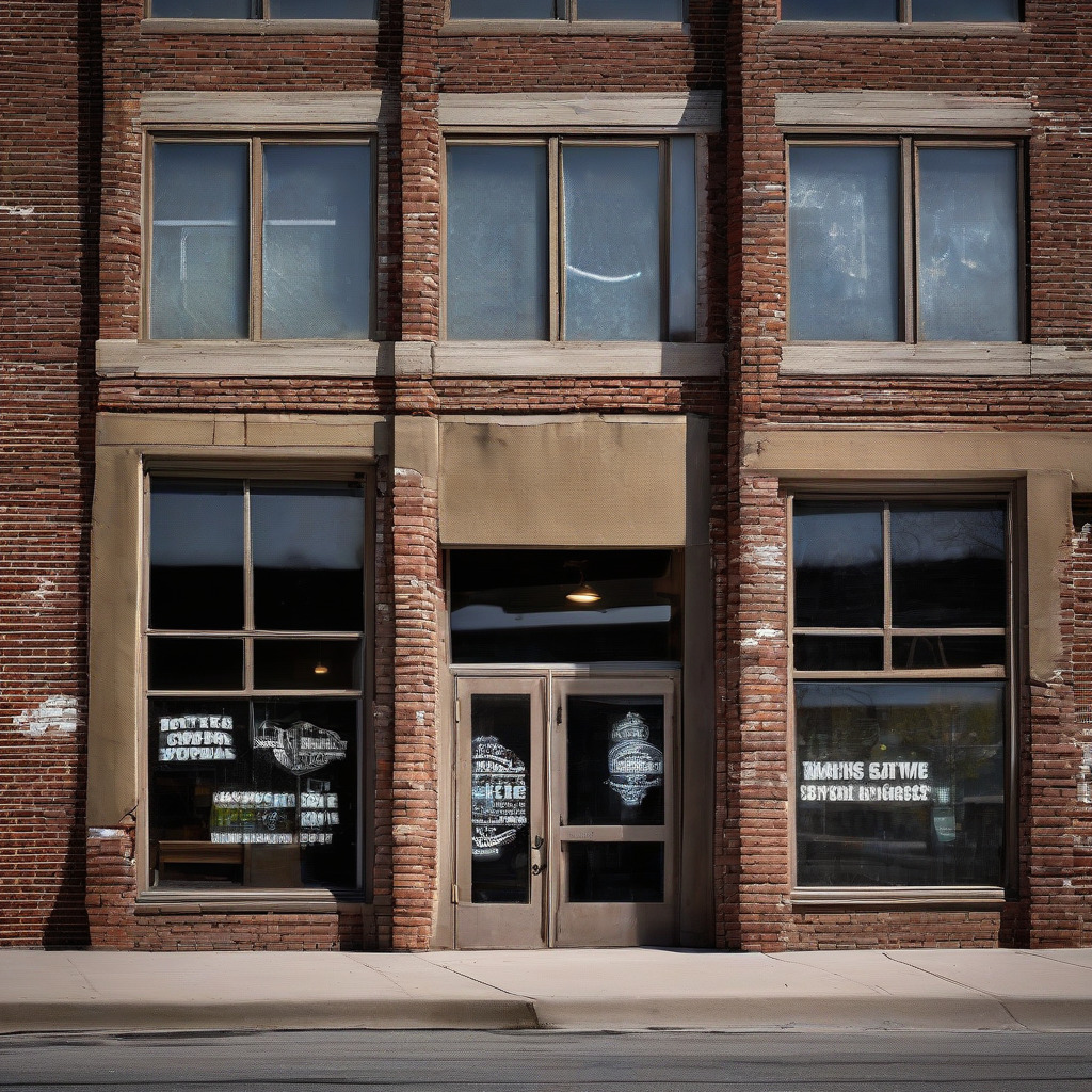 RiNo Denver storefront with commercial retail space available sign visible